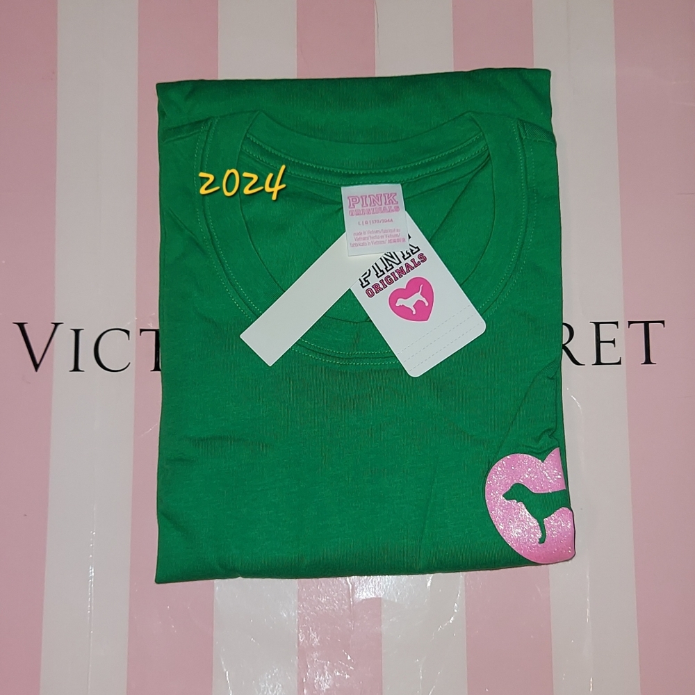 PINK VS Long sleeve Tee size Large NWT